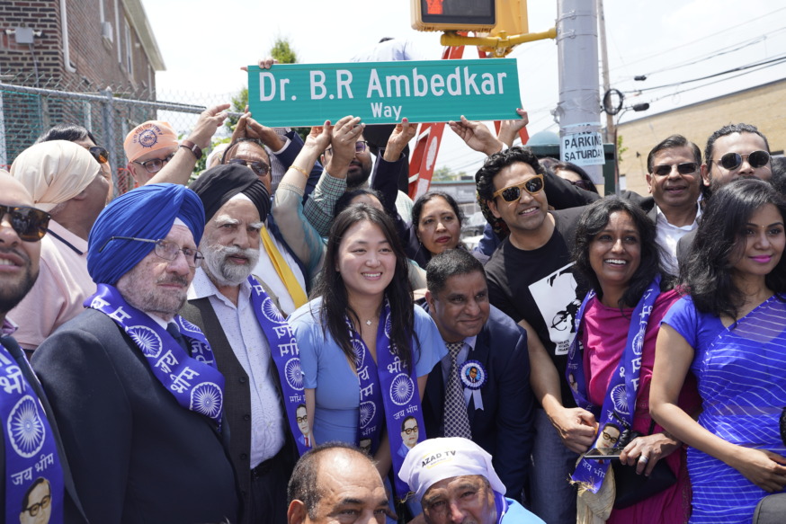 Woodside street co-named in honor of B.R. Ambedkar, the father of India's ...