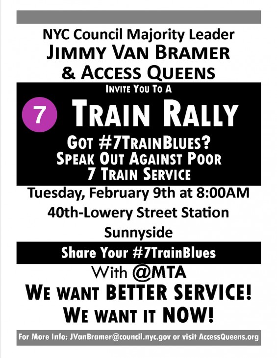 MTA - 7 Train Rally for better service 031015